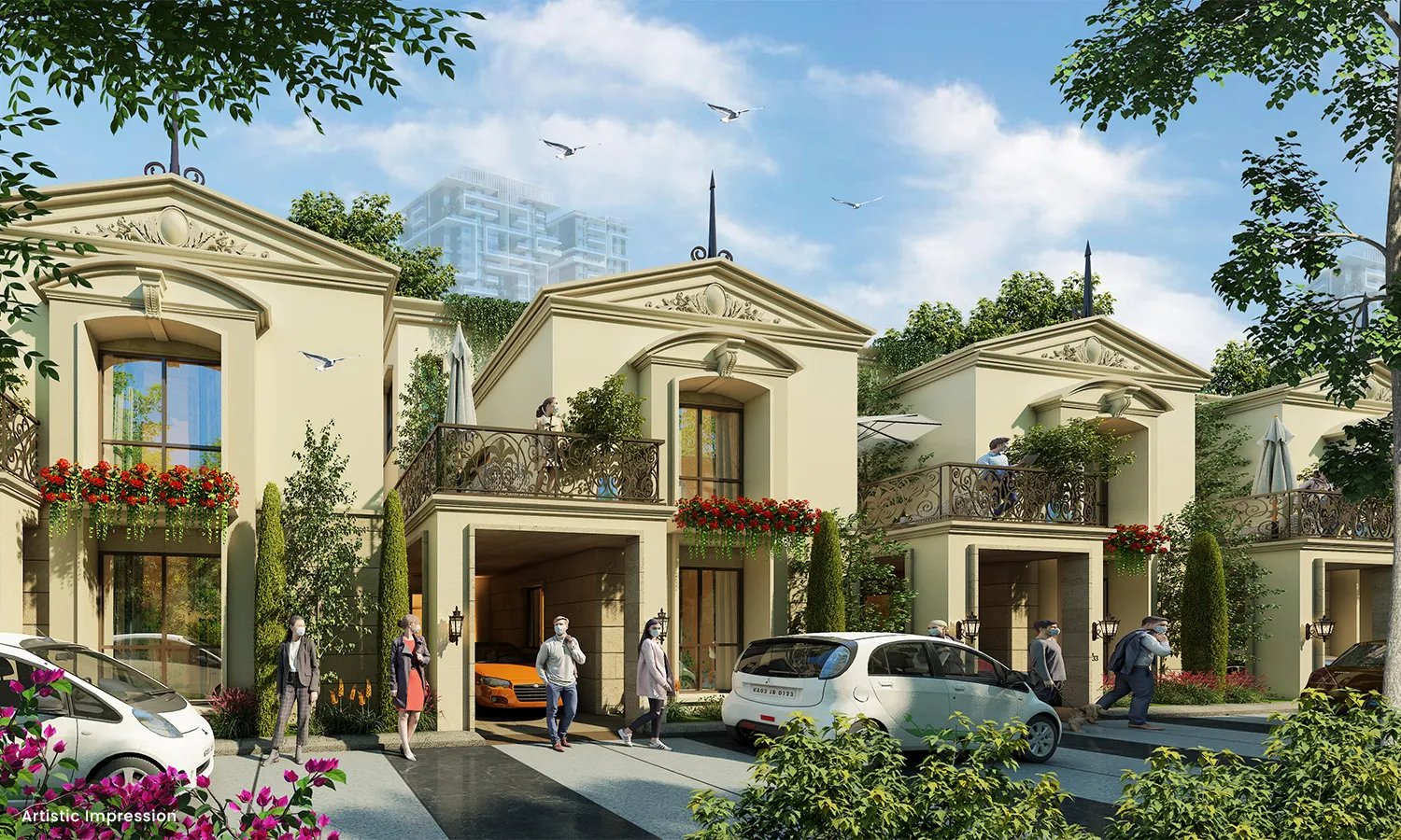 3 BHK spacious layout with balcony at Atco La Vivant