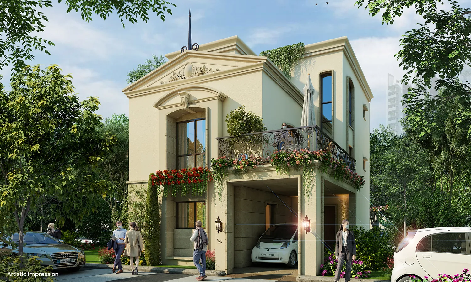 4 BHK luxury apartment floor plan at Atco La Vivant