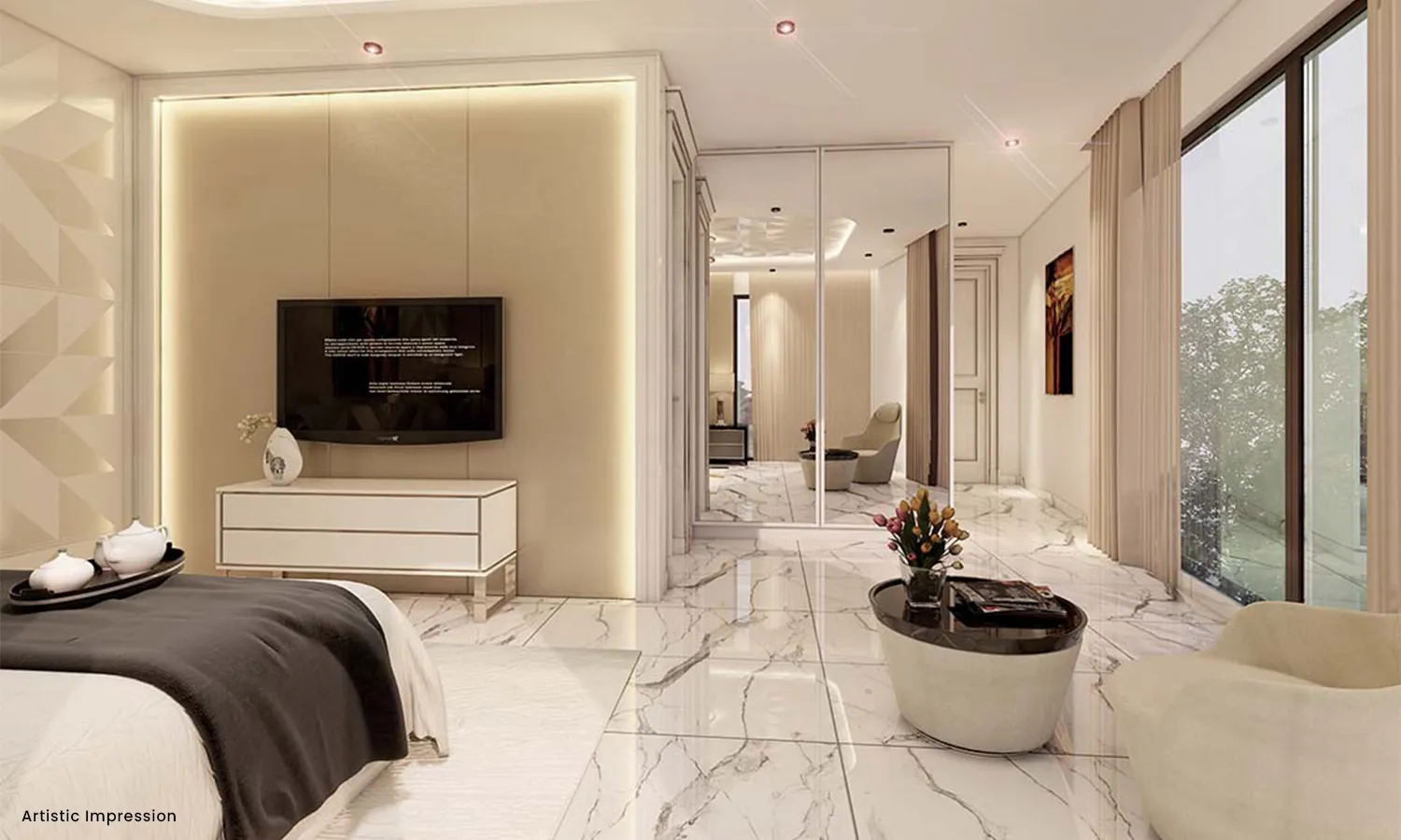 4 BHK premium floor plan with servant room at Atco La Vivant