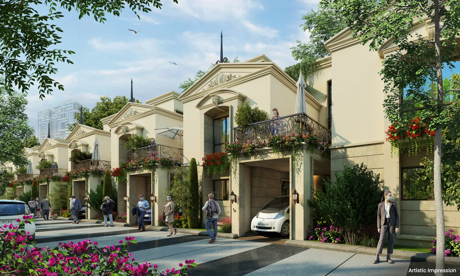 Modern living room interior with premium furnishings at Atco La Vivant