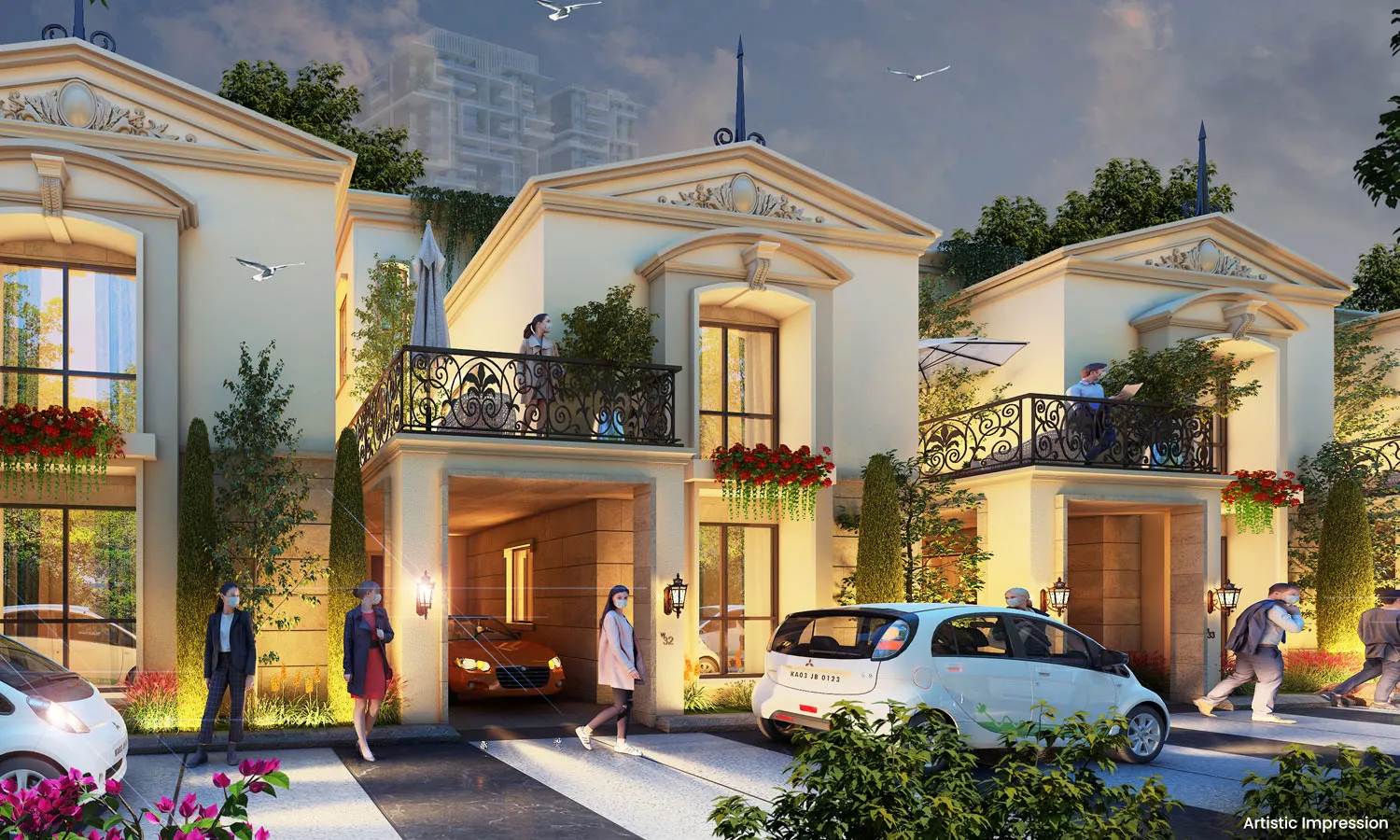 Spacious master bedroom with contemporary design at Atco La Vivant